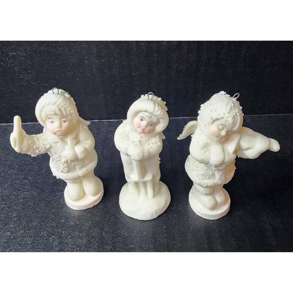 Department 56 Snowbabies Figurines, X 3  "Jolly Friends Forever More" Collection